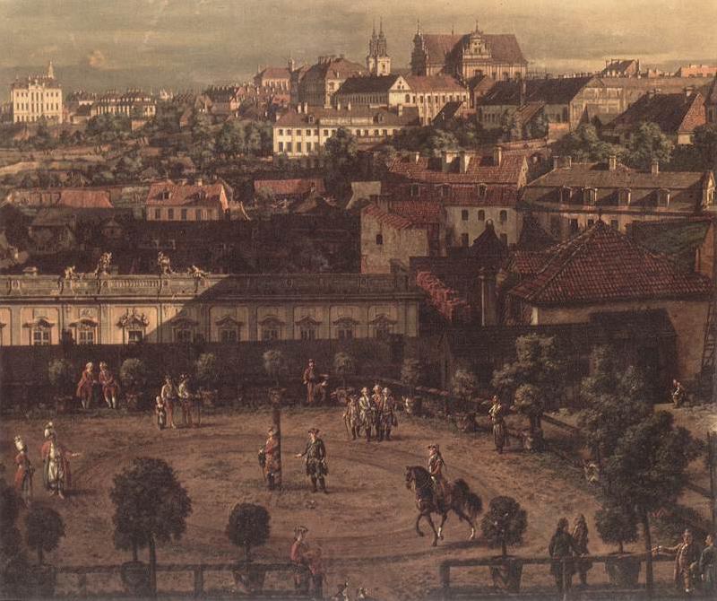 BELLOTTO, Bernardo View of Warsaw from the Royal Palace (detail) fh Norge oil painting art